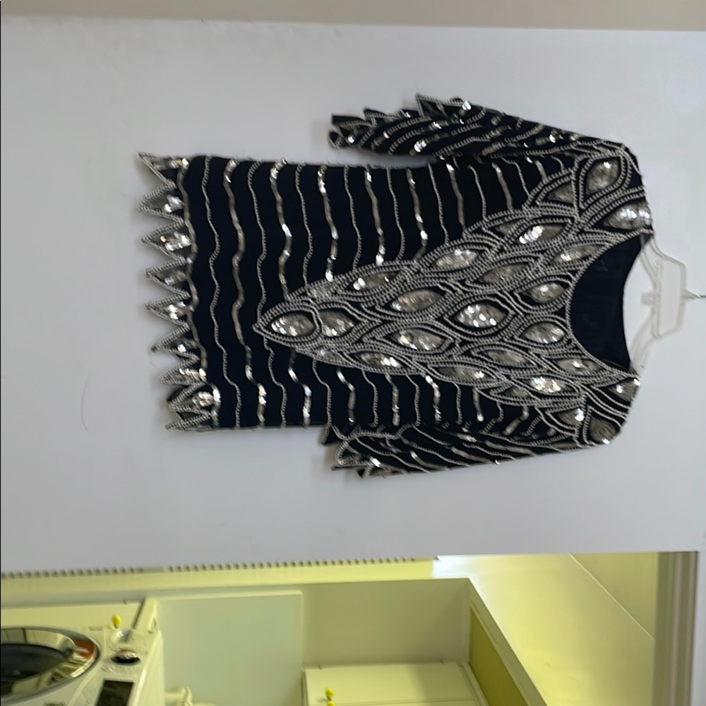 Black and Silver Beaded Dress